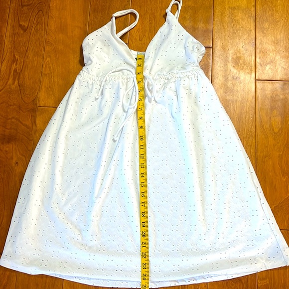 Wild Fable White Eyelet Baby Doll Mini Dress Size M Coastal Cowgirl Resort LWD - Picture 5 of 7